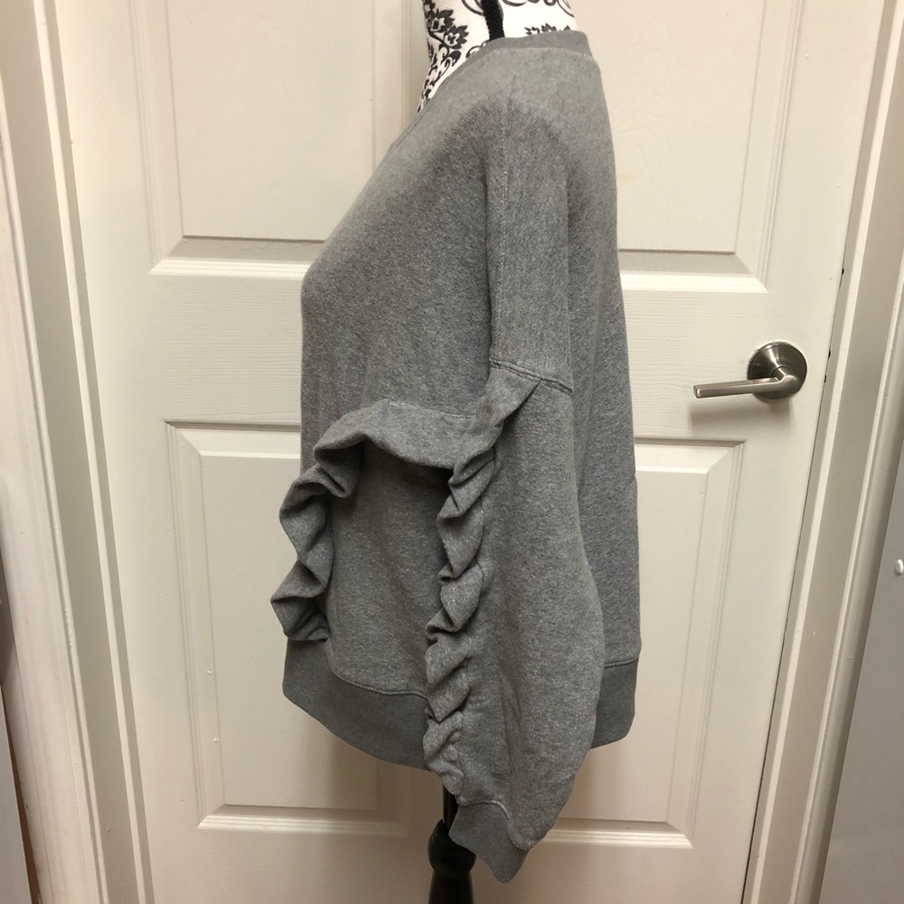 NEW Miles by Madewell Ruffle Sweatshirt Crewneck - Picture 4 of 7